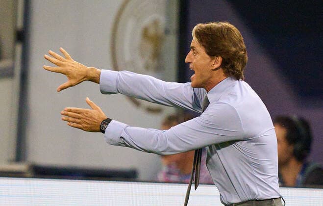 Roberto Manchini, ITA headcoach, team manager, Nationaltrainer, in the UEFA Nations League 2022 match ITALY - GERMANY in Season 2022 2023 on Juni 04, 2022 in Bologna, Italy.