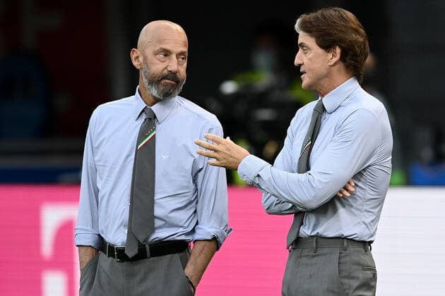 Db Bologna 04 06 2022 - Uefa Nations League Italia-Germania foto Daniele Buffa Image nella foto: Roberto Mancini-Gianluca Vialli 