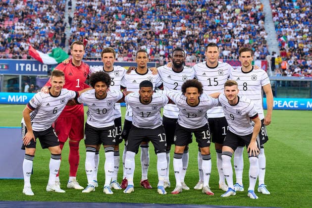 Mannschaftsfoto in the UEFA Nations League 2022 match ITALY - GERMANY in Season 2022 2023 on Juni 04, 2022 in Bologna, Italy.