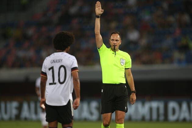 Italy - 04.06.2022: REFEREE JAVONOVIC in action during the UEFA Nations league 2023 football match between Italy vs Germany at Stadio Dall™Ara in Bologna on 04 june 2022.  Copyright: xMarcoxIacobuccix xipa-agency.netx xMarcoxIacobuccix 0
