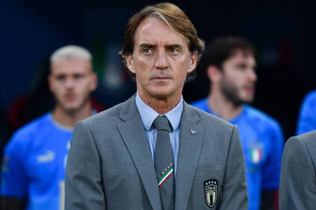June 4, 2022, Bologna, Italy: Bologna, Italy, Renato Dallâ€⠢Ara stadium, June 04, 2022, Roberto Mancini (Head Coach of Italy) during Italy vs Germany - football UEFA Nations League match. football UEFA Nations League match - Italy vs Germany, Bologna, Italy - ZUMAl164 20220604_zsa_l164_056 Copyright: xLisaxGuglielmix