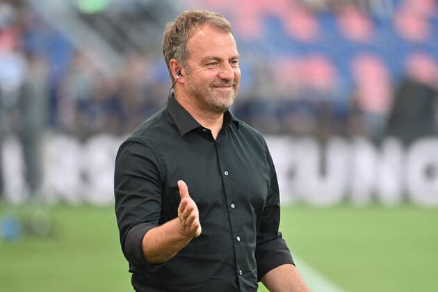 National coach Hans Dieter Hansi FLICK GER , single image,cropped single image,half figure,half figure football UEFA Nations League,group stage 1 matchday Italy ITA Germany GER , on 04 06 2022, Renato Dall Ara Stadium Bologna