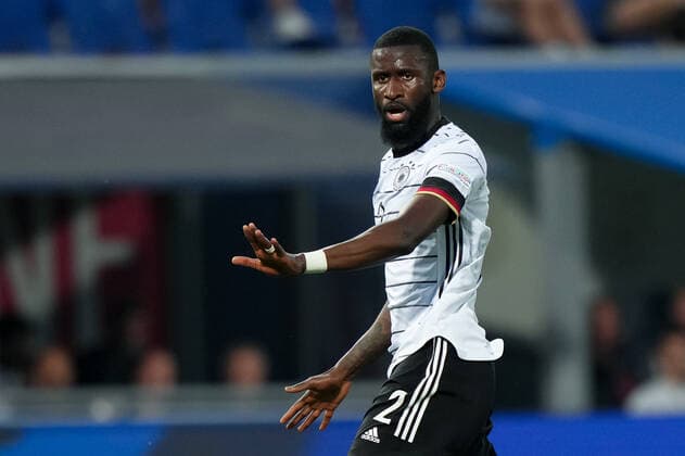 Italy v Germany - UEFA Nations League Antonio Rudiger of Germany gestures during the UEFA Nations League match between Italy and Germany at Stadio Renato Dall Ara, Bologna, Italy on 4 June 2022. Bologna Bologna Italy  Copyright: xGiuseppexMaffiax originalFilename:maffia-italyvge220604_npOcv.jpg
