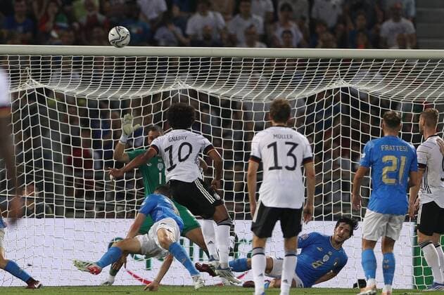 Serge Gnabry 10 Germany shoots over goal, Italy vs Germany, UEFA, Nations League, Football, 04 06 2022 Bologna Emilia Romagna Italy Copyright: xkolbert-press ChristianxKolbertx
