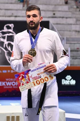 Dejan GEORGIEVSKI (MKD) during SF and F round of World Taekwondo Grand Prix at Foro Italico, Nicola Pietrangeli Stadium, 4th June 2022, Rome, Italy.  Copyright: xDomenicoxCippitellix xipa-agencyx xx 0