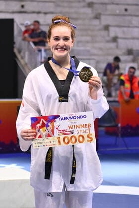 Rebecca MCGOWAN (GBR) during SF and F round of World Taekwondo Grand Prix at Foro Italico, Nicola Pietrangeli Stadium, 4th June 2022, Rome, Italy.  Copyright: xDomenicoxCippitellix xipa-agencyx xx 0