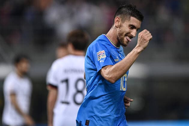 Db Bologna 04 06 2022 - Uefa Nations League Italia-Germania foto Daniele Buffa Image nella foto: esultanza gol Lorenzo Pellegrini 