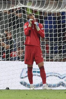 Manuel Neuer 1 Germany disappointed after scoring 1 0 goal, Italy vs Germany, UEFA, Nations League, Football, 04 06 2022 Bologna Emilia Romagna Italy Copyright: xkolbert-press ChristianxKolbertx