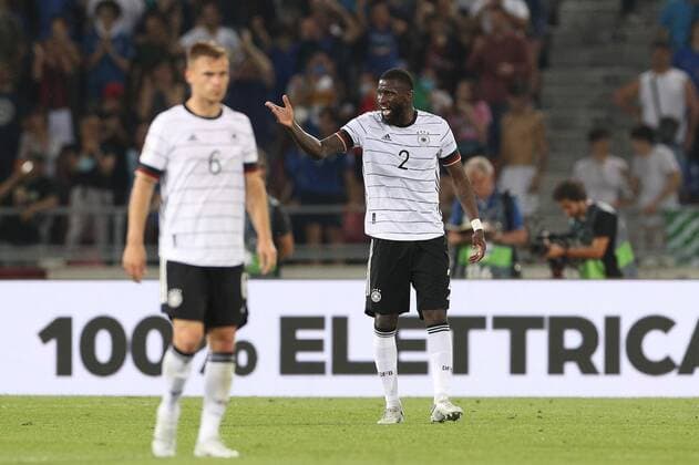 Antonio Ruediger 2 Germany disappointed after scoring 1 0 goal, Italy vs Germany, UEFA, Nations League, Football, 04 06 2022 Bologna Emilia Romagna Italy Copyright: xkolbert-press ChristianxKolbertx