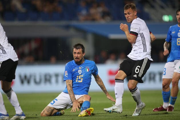 04.06.2022: JOSHUA KIMMICH (GERMANY) score the goal during the UEFA Nations league 2023 football match between Italy vs Germany at Stadio Dall™Ara in Bologna on 04 june 2022.  Copyright: xMarcoxIacobuccix xipa-agency.netx xMarcoxIacobuccix 0
