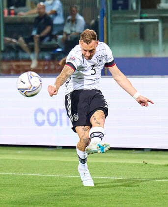 David Raum, DFB 3 in the UEFA Nations League 2022 match ITALY - GERMANY in Season 2022 2023 on Juni 04, 2022 in Bologna, Italy.