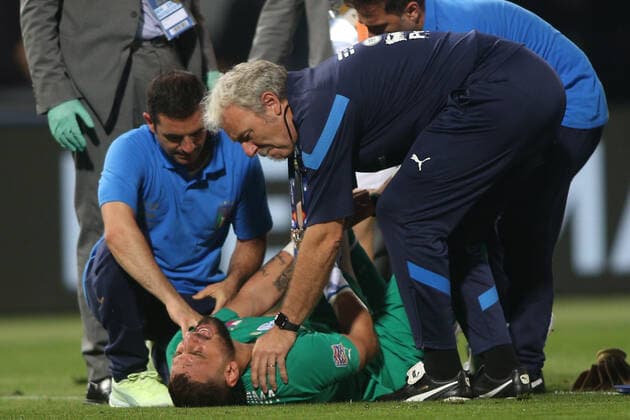 04.06.2022: GIANLUIGI DONNARUMMA (ITALY) INJURED during the UEFA Nations league 2023 football match between Italy vs Germany at Stadio Dall™Ara in Bologna on 04 june 2022.  Copyright: xMarcoxIacobuccix xipa-agency.netx xMarcoxIacobuccix 0