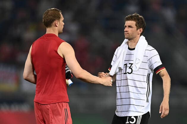 Db Bologna 04 06 2022 - Uefa Nations League Italia-Germania foto Daniele Buffa Image nella foto: Manuel Neuer-Thomas Muller 