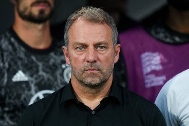 Hans-Dieter Flick manager of Germany looks on during the UEFA Nations League match between Italy and Germany at Stadio Dall Ara, Bologna, Italy on 4 June 2022. Photo by Giuseppe Maffia. Bologna Stadio Renato Dall Ara Bologna Italy Copyright: xGiuseppexMaffiax SP24-344-003