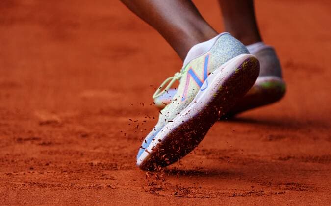 Mandatory Credit: Photo by Javier Garcia Shutterstock (12960014cl) The New Balance tennis shoes of Coco Gauff French Open Tennis, Day 14, Roland Garros, Paris, France - 04 Jun 2022 French Open Tennis, Day 14, Roland Garros, Paris, France - 04 Jun 2022  Copyright: xJavierxGarcia Shutterstockx 12960014cl