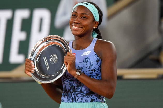 Roland Garros 2022 PARIS, IF - 04.06.2022: ROLAND GARROS 2022 - Coco Gauff after losing a tennis match against Iga Swiatek valid for the final of the Roland Garros 2022 women& 39;s tournament held in Paris, France. Swiatek won 2-0 (6-1 6-3) (Photo: Richard Callis Fotoarena) x2216219x  RichardxCallis
