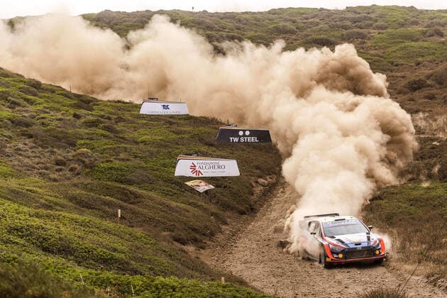 Sport Themen der Woche KW22 Sport Bilder des Tages 08 TANAK Ott (est), JARVEOJA Martin (est), Hyundai Shell Mobis World Rally Team, Hyundai i20 N Rally 1, action during the Rally Italia Sardegna 2022, 5th round of the 2022 WRC, Motorsport Rallye, WM World Rally Car Championship, from June 2 to 5, 2022 at Alghero, Italy - AUTO - WRC - RALLY ITALIA SARDEGNA 2022 DPPI Panoramic  RPPA2022_05_SARDINIA_1193