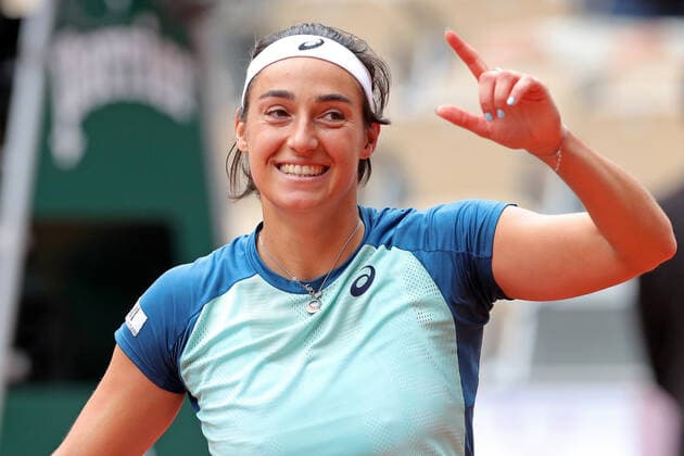 5th June 2022; Roland Garros, Paris, France: French Open Tennis tournament, Womens Doubles final; Caroline Garcia (FRA) during that winning moment after beating Coco Gauff (USA) and Jessica Petula (USA)  ActionPlus12397123 JonxBromley