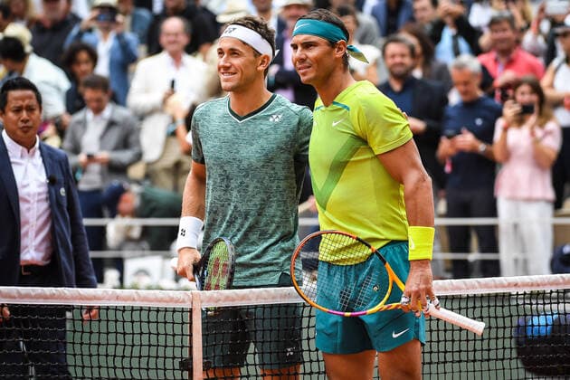 June 5, 2022, Paris, France, France: Casper RUUD of Norway with Rafael NADAL of Spain during the Day fifteen of Roland-Garros 2022, French Open 2022, Grand Slam tennis tournament at the Roland-Garros stadium on June 05, 2022 in Paris, France. Paris France - ZUMAm308 20220605_zsp_m308_010 Copyright: xMatthieuxMirvillex