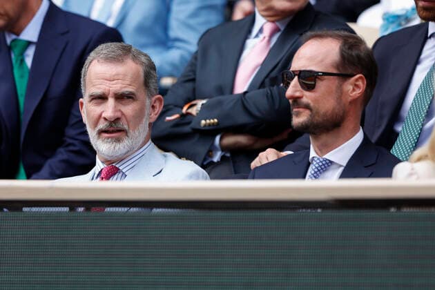 French Open Feature, Felipe VI, King of Spain and Prince Haakon in the Box of Honor, Final, Final Match Copyright: xJuergenxHasenkopfx