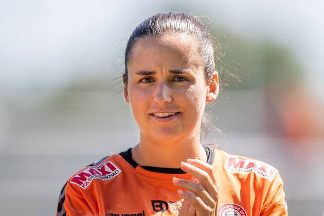 220605 Kristianstads Evelyne Viens during the football match in the Damallsvenskan between Kristianstad and Örebro on 5 June 2022 in Kristianstad,  Copyright: MATHILDAxAHLBERG BB220605BB873