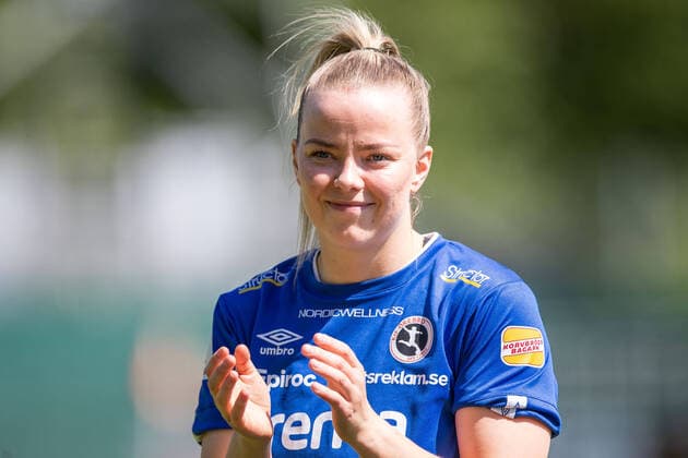 220605 Örebros Berglind Ros Augustdottir during the football match in the Damallsvenskan between Kristianstad and Örebro on 5 June 2022 in Kristianstad,  Copyright: MATHILDAxAHLBERG BB220605BB887