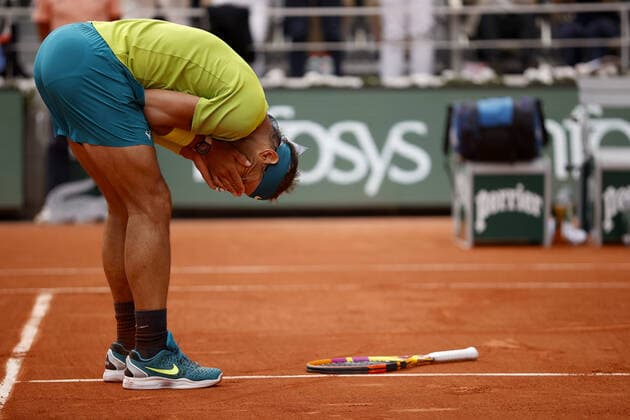 Mandatory Credit: Photo by Ella Ling Shutterstock (12959954m) Rafael Nadal of Spain celebrates on match point French Open Tennis, Day 15, Roland Garros, Paris, France - 05 Jun 2022 French Open Tennis, Day 15, Roland Garros, Paris, France - 05 Jun 2022  Copyright: xEllaxLing Shutterstockx 12959954m