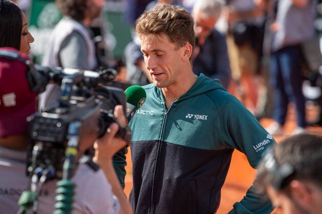 Roland Garros 2022 PARIS, IF - 05.06.2022: ROLAND GARROS 2022 - Casper Ruud after Rafael Nadal wins the tennis match against Casper Ruud 3-0 (6-3 6-3 6-0) valid for the final of the men& 39;s tournament at Roland Garros 2022 held in Paris, France. (Photo: Richard Callis Fotoarena) x2216649x  RichardxCallis