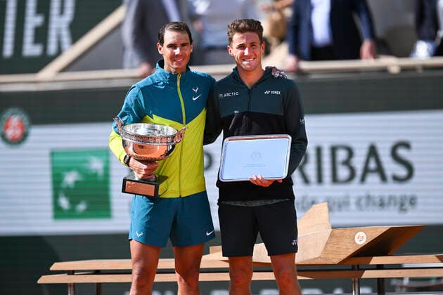 Rafael Nadal vs Casper Ruud TENNIS : Finale hommes Internationnaux de France Roland Garros 2022 03 06 2022 Mao Panoramic 