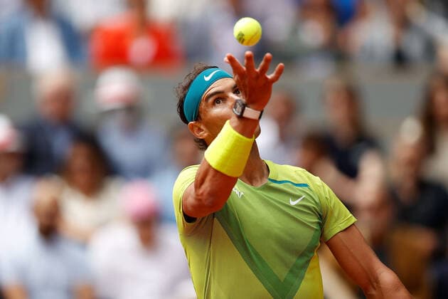 05 06 2022, Tennis, French Open 2022 Roland Garros, FRA, Paris, Roland Garros Final Men Singles Rafael Nadal ESP Casper Ruud NOR Picture from left Rafael Nadal ESP Copyright: HMBxMedia AntonioxBorga