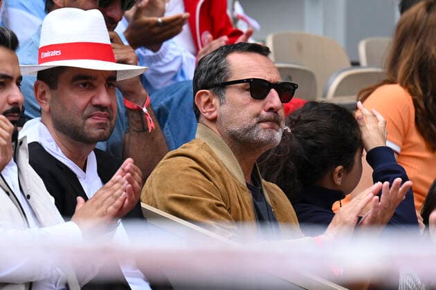 Gilles Lellouche CELEBRITIES : Roland Garros 2022 - Finale Simple Messieurs - 05 06 2022 JBAutissier Panoramic 