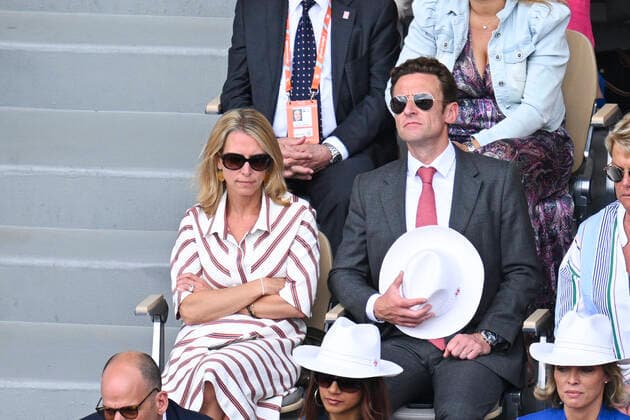 Laurent Macron CELEBRITIES : Roland Garros 2022 - Finale Simple Messieurs - 05 06 2022 JBAutissier Panoramic 