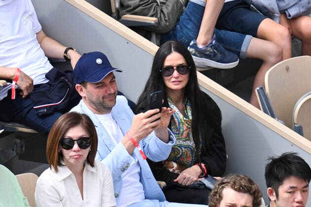 Demi Moore CELEBRITIES : Roland Garros 2022 - Finale Simple Messieurs - 05 06 2022 JBAutissier Panoramic 