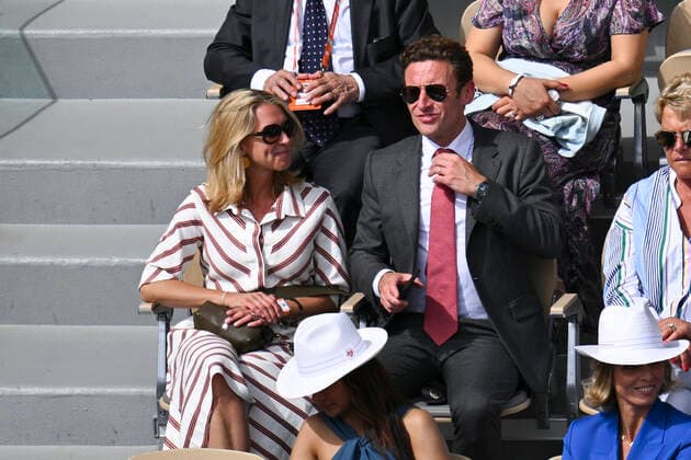 LAurent Macron CELEBRITIES : Roland Garros 2022 - Finale Simple Messieurs - 05 06 2022 JBAutissier Panoramic 