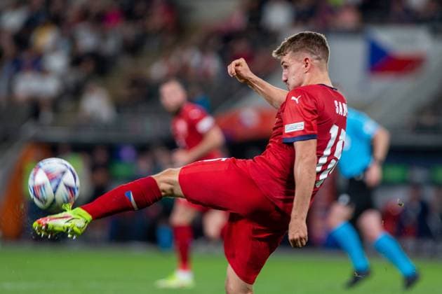 Fußball, Nations League, Tschechien - Spanien PRAGA 05.06.2022 MECZ 2. KOLEJKA LIGA NARODOW GRUPA A2 : CZECHY - HISZPANIA - UEFA NATIONS LEAGUE GROUP A2 FOOTBALL MATCH: CZECH REPUBLIC - SPAIN MICHAL SADILEK FOT. MICHAL CHWIEDUK FOKUSMEDIA.COM.PL NEWSPIX.PL --- Newspix.pl  220605CHW056