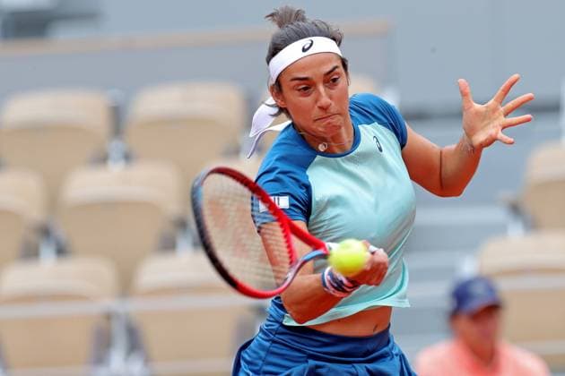 5th June 2022; Roland Garros, Paris, France: French Open Tennis tournament, Womens Doubles final; Caroline Garcia during her match against Coco Gauff (USA) and Jessica Pegula (USA)  ActionPlus12397707 JonxBromley