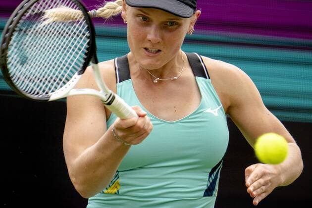 ROSMALEN Tennis player Suzan Lamens in action at the international tennis tournament Libema Open The combined Dutch tennis tournament for men and women will be held on the grass courts of Autotron for twelve days ANP SANDER KING xVIxANPxSportx xxANPxIVx 449923212 originalFilename: 449923212.jpg