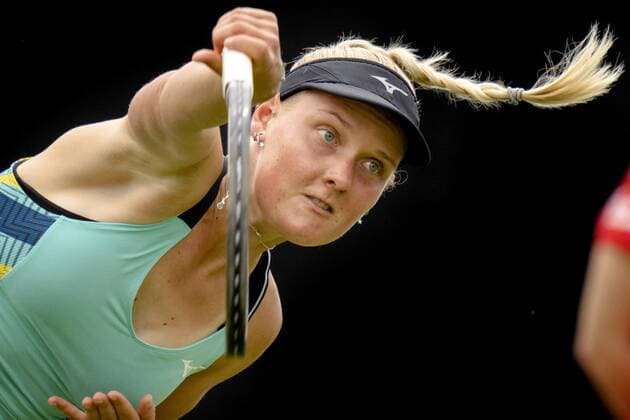 2022 06 06 13 37 22 ROSMALEN Tennis player Suzan Lamens in action at the international tennis tournament Libema Open The combined Dutch tennis tournament for men and women will be held on the grass courts of Autotron for twelve days ANP SANDER KONING netherlands out belgium out Rosmalen xVIxxIVx 449923216 originalFilename: 0160685022st.jpg