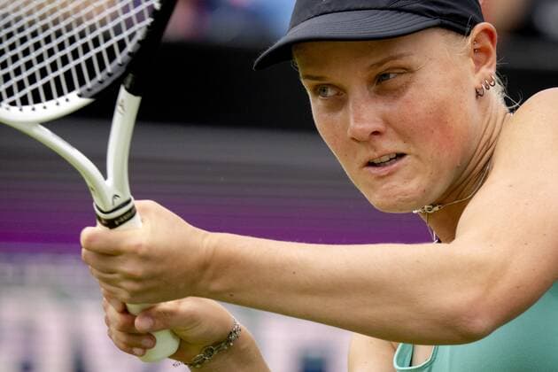 2022 06 06 13 41 23 ROSMALEN Tennis player Suzan Lamens in action at the international tennis tournament Libema Open The combined Dutch tennis tournament for men and women will be held on the grass courts of Autotron for twelve days ANP SANDER KONING netherlands out belgium out Rosmalen xVIxxIVx 449923221 originalFilename: 0160685023st.jpg