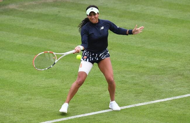 Mandatory Credit: Photo by Anna Gowthorpe Shutterstock (12968518am) Heather Watson of Great Britain during her first round match Rothesay Open, Tennis, Nottingham Tennis Centre, Nottingham, UK - 06 Jun 2022 Rothesay Open, Tennis, Nottingham Tennis Centre, Nottingham, UK - 06 Jun 2022  Copyright: xAnnaxGowthorpe Shutterstockx 12968518am