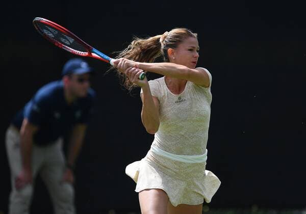 Mandatory Credit: Photo by Anna Gowthorpe Shutterstock (12968519g) Camila Giorgi of Italy during her first round match Rothesay Open, Tennis, Nottingham Tennis Centre, Nottingham, UK - 07 Jun 2022 Rothesay Open, Tennis, Nottingham Tennis Centre, Nottingham, UK - 07 Jun 2022  Copyright: xAnnaxGowthorpe Shutterstockx 12968519g