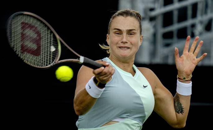 ROSMALEN Tennis star Aryna Sabalenka in action at the international tennis tournament Libema Open The combined Dutch tennis tournament for men and women will be held on the grass courts of Autotron for twelve days ANP SANDER KING xVIxANPxSportx xxANPxIVx 449976042 originalFilename: 449976042.jpg