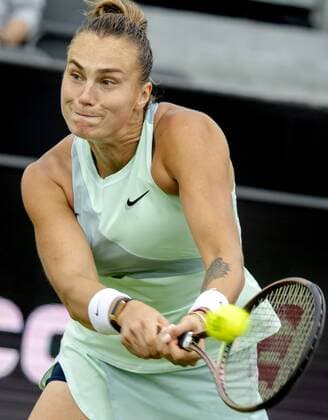 ROSMALEN Tennis star Aryna Sabalenka in action at the international tennis tournament Libema Open The combined Dutch tennis tournament for men and women will be held on the grass courts of Autotron for twelve days ANP SANDER KING xVIxANPxSportx xxANPxIVx 449976471 originalFilename: 449976471.jpg