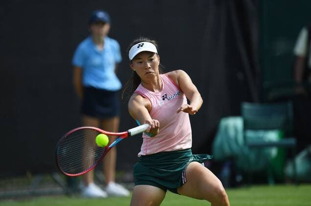 Mandatory Credit: Photo by Anna Gowthorpe Shutterstock (12968519au) Yuriko Miyazaki of Great Britain during her first round match Rothesay Open, Tennis, Nottingham Tennis Centre, Nottingham, UK - 07 Jun 2022 Rothesay Open, Tennis, Nottingham Tennis Centre, Nottingham, UK - 07 Jun 2022  Copyright: xAnnaxGowthorpe Shutterstockx 12968519au