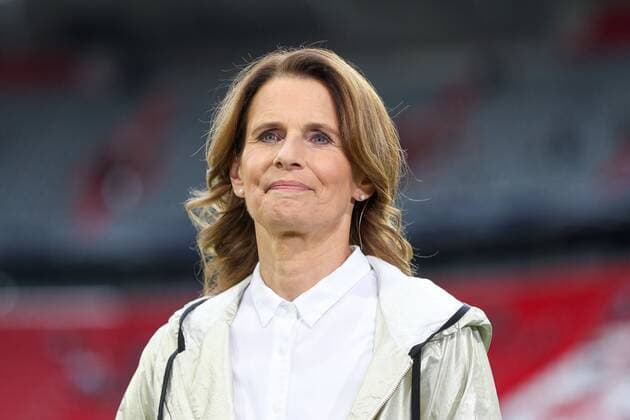 Presenter Katrin Mueller Hohenstein, Germany vs England, UEFA, Nations League, Football, 07 06 2022 Munich Bavaria Germany Copyright: xkolbert-press ChristianxKolbertx