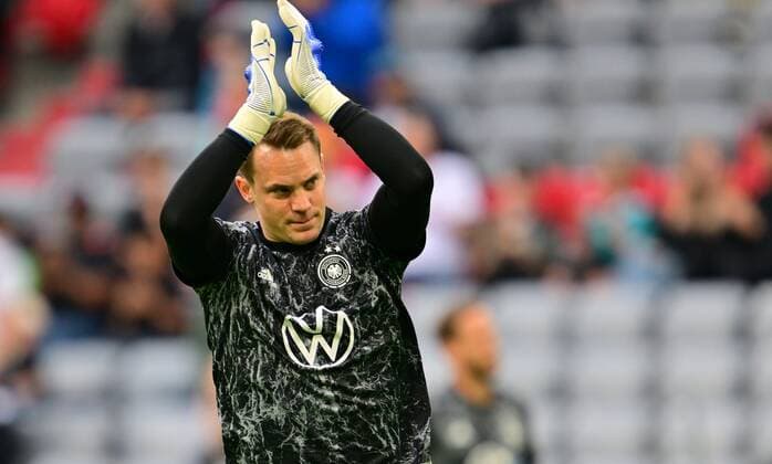 07 06 2022 UEFA Nations League international match Germany Germany gg England United Kingdom Manuel Neuer 1, Germany warming up warm up