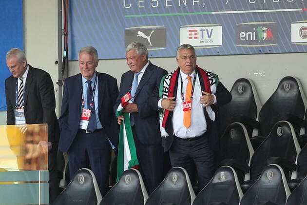 Football, Nations League, Italy - Hungary, Viktor Orban in the stands
