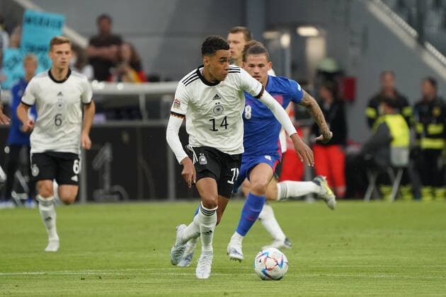 Jamal Musiala Germany Germany gets through Muenchen 07 06 2022 Germany vs England, Allianz Arena, Nations League A 2 Matchday