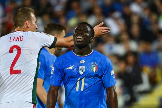 Photo Massimo Paolone LaPresse june 7, 2022 Cesena, Italy soccer Italy vs Hungary - UEFA Nations League League A Group 3 - Dino Manuzzi Orogel stadium In the pic: Wilfried Gnonto (Italia) is desperates  Copyright: xMassimoxPaolone LaPressex