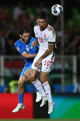 Sport Bilder des Tages Db Cesena 07 06 2022 - Uefa Nations League Italia-Ungheria foto Daniele Buffa Image nella foto: Davide Calabria-Dominik Szoboszlai 